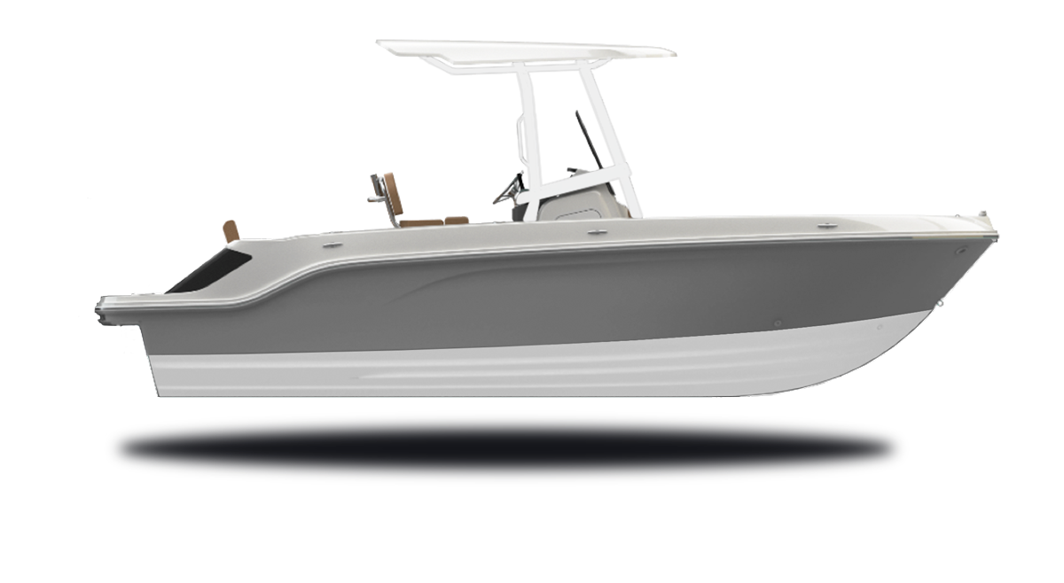 Gray Hull Sides (White Bottom)